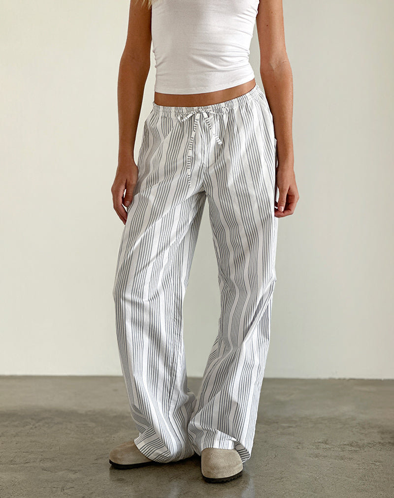 Image du pantalon Lirura à rayures verticales grises