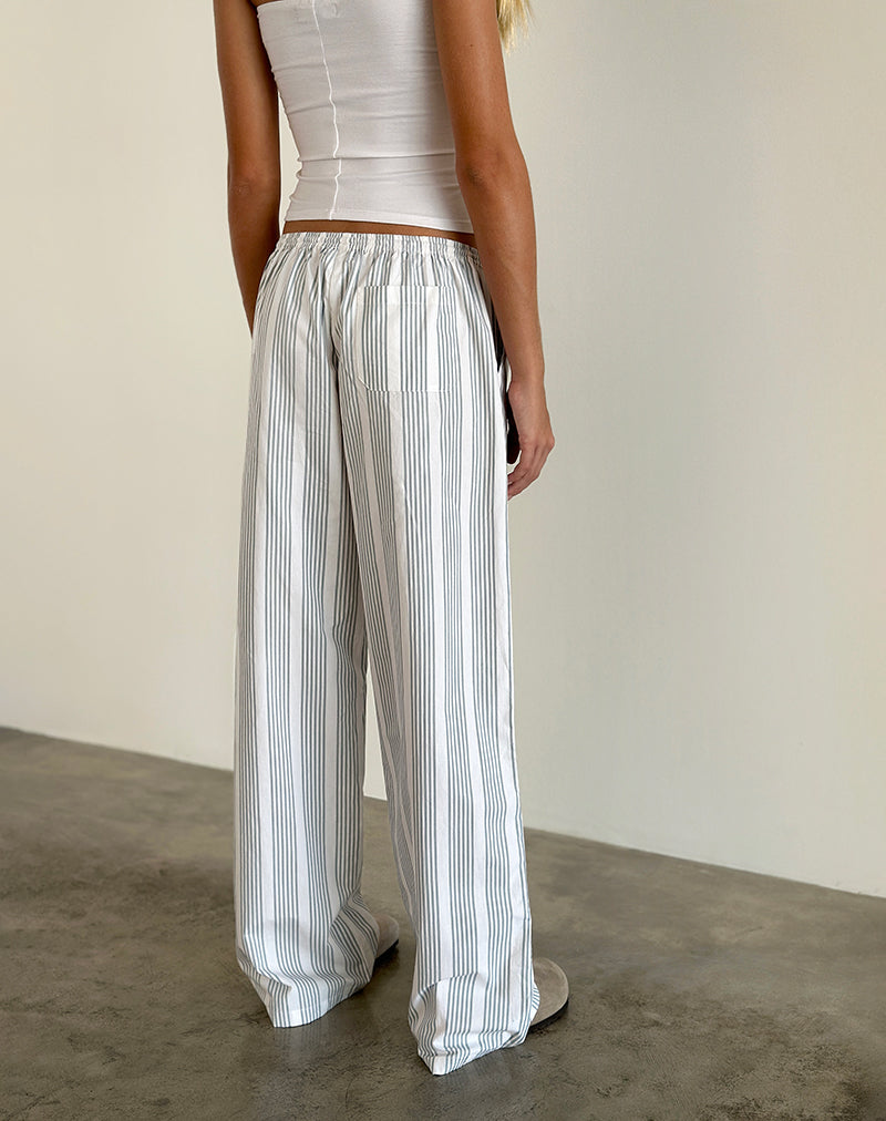 Image du pantalon Lirura à rayures verticales grises