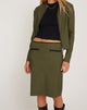 image de Pandu Midi Skirt in Tailoring Army Green