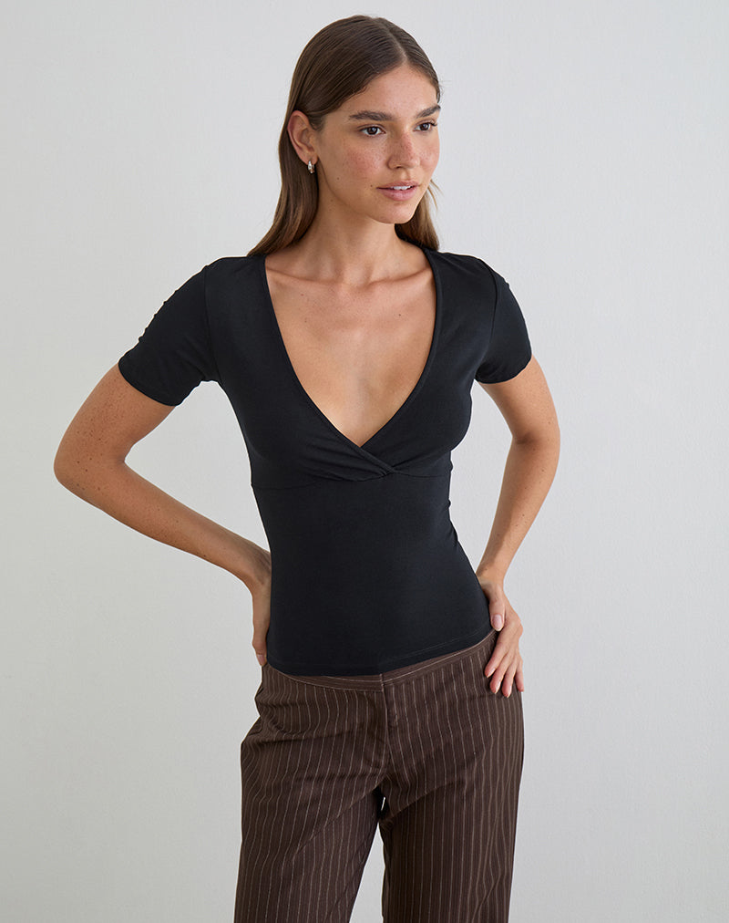 Image du haut Lobos Crossover en jersey de rayonne noir