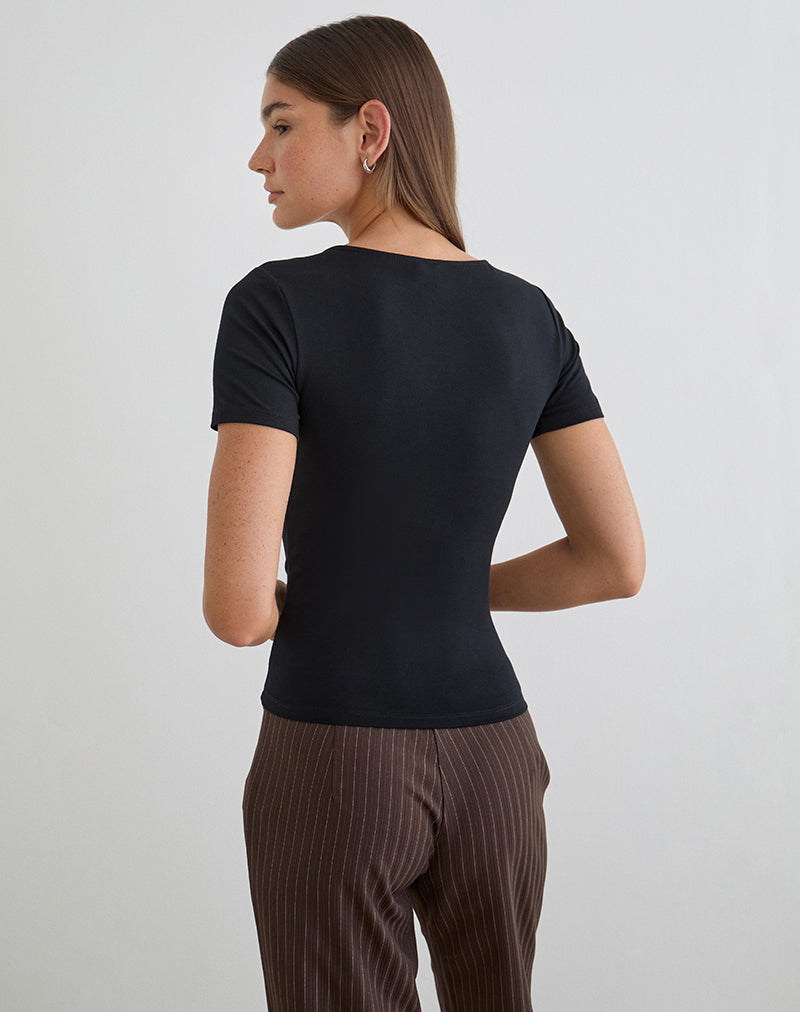 Image du haut Lobos Crossover en jersey de rayonne noir