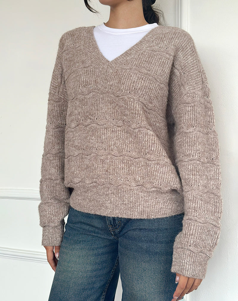 Image de Loka Oversized Jumper in Almond