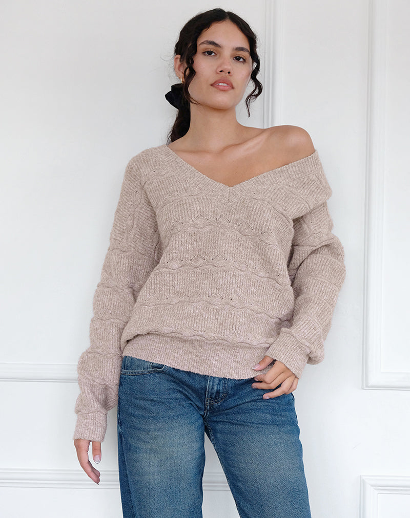 Image de Loka Oversized Jumper in Almond
