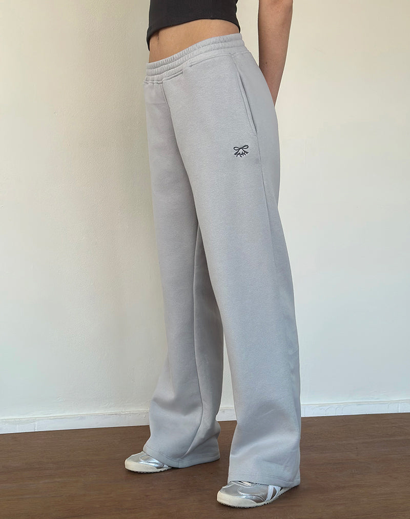 Jogger ample en Lunar Rock avec broderie de nœud Ocean Storm