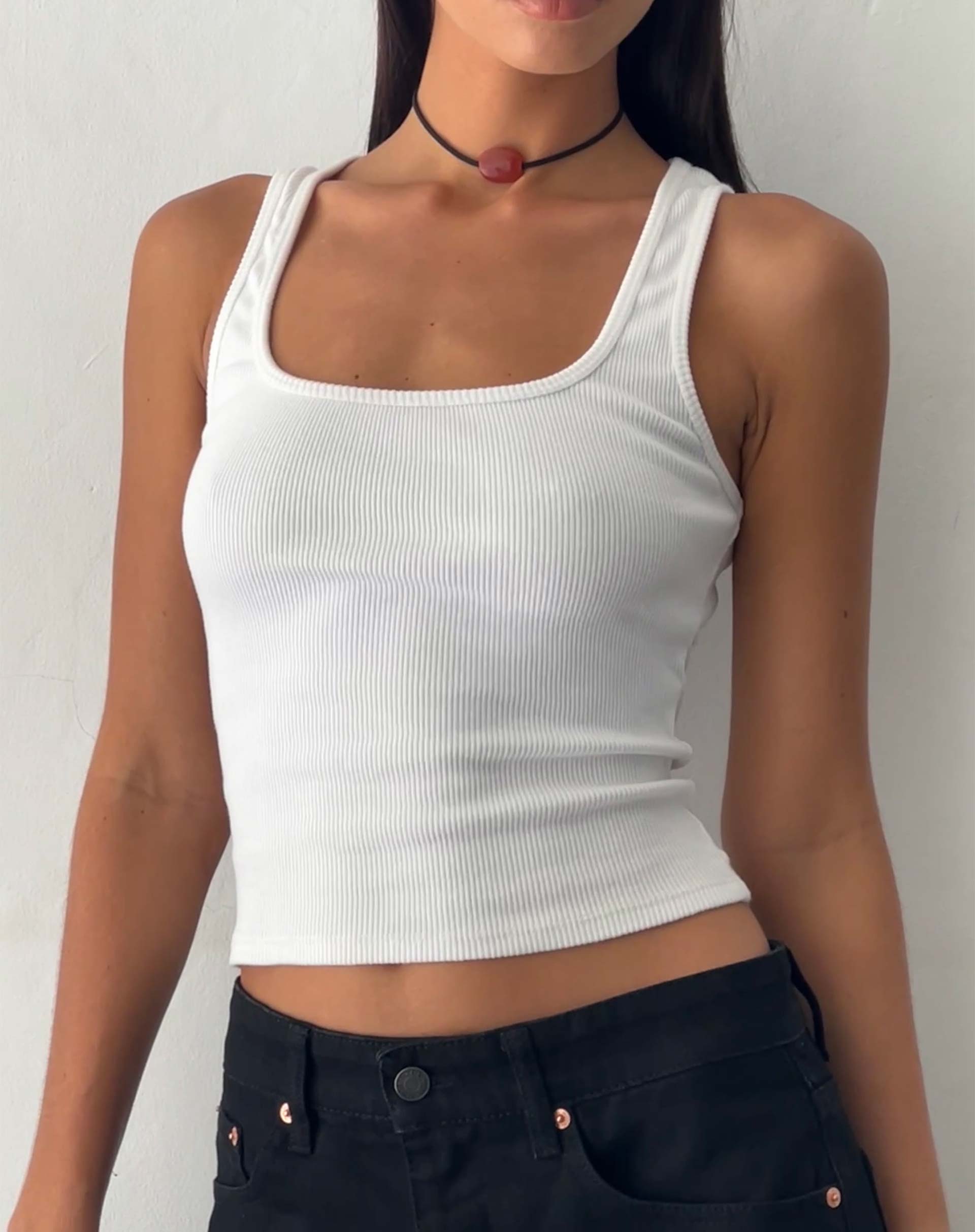 image de Roxe Vest Top in White