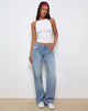 Image of Low Rise Parallel Jeans In Bright Blue Used