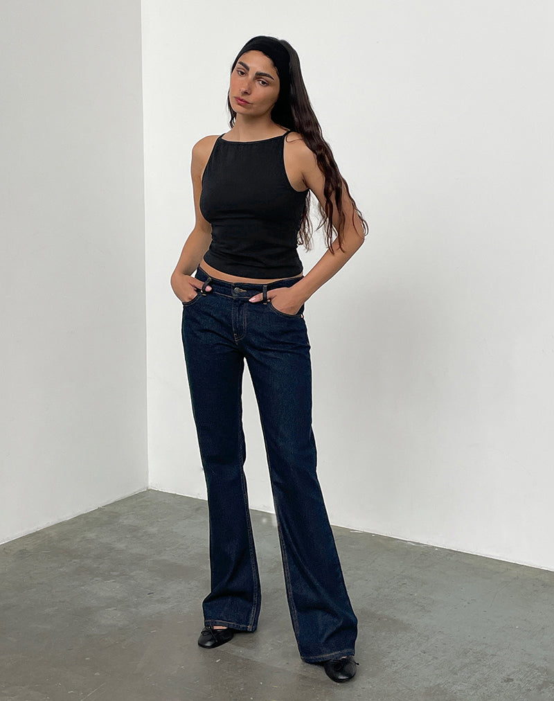 Image de Rigid Low Rise Flare Jeans In Indigo