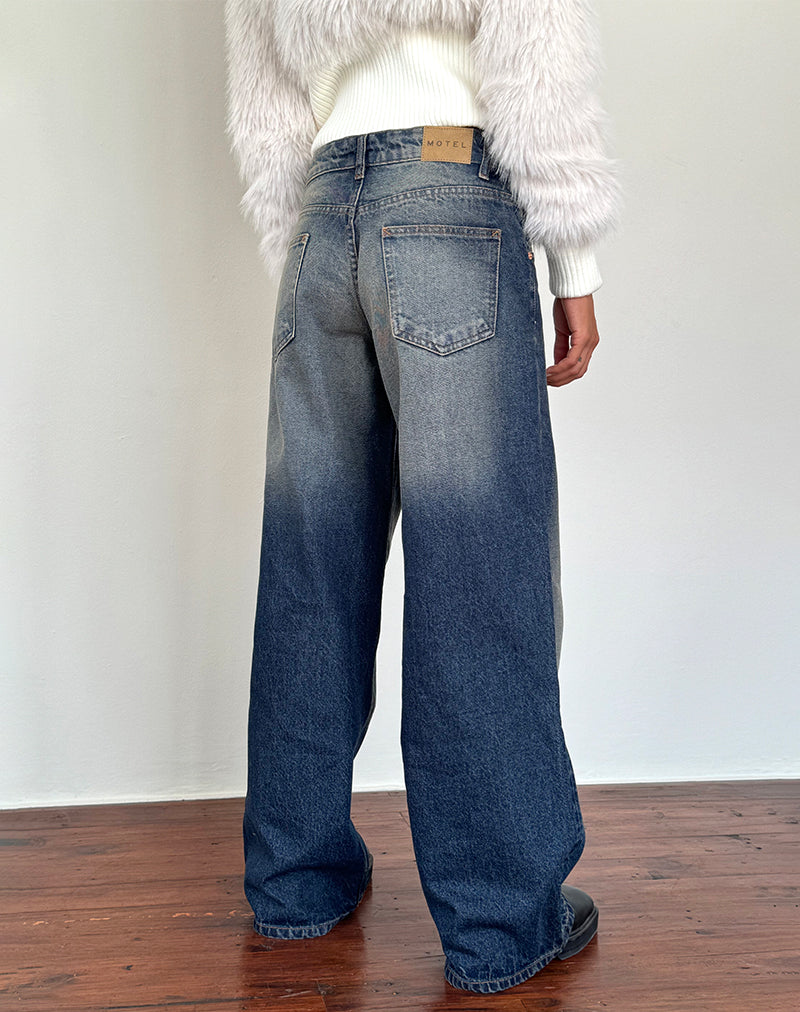 Image de Roomy Extra Wide Low Rise Jeans in Amber Wash