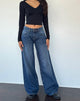Image de Roomy Extra Wide Low Rise Jean in College Blue