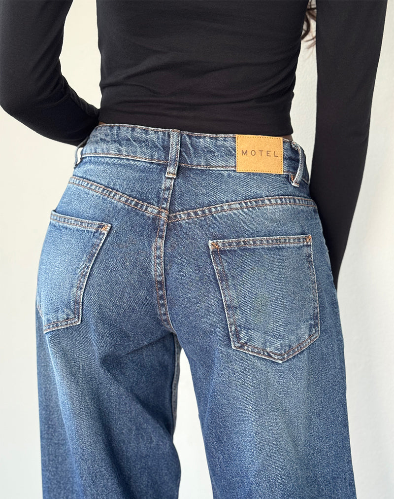 Image de Roomy Extra Wide Low Rise Jean in College Blue