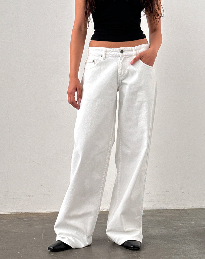 Image de Jeans Roomy à taille basse en True White