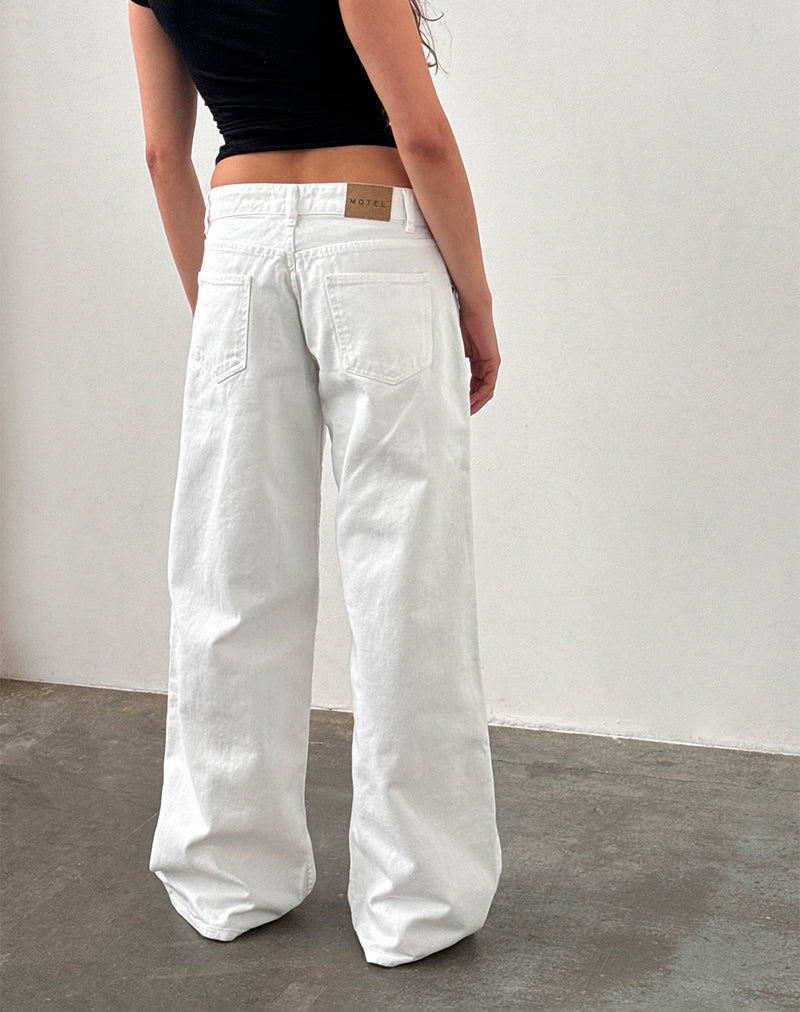 Image de Jeans Roomy à taille basse en True White