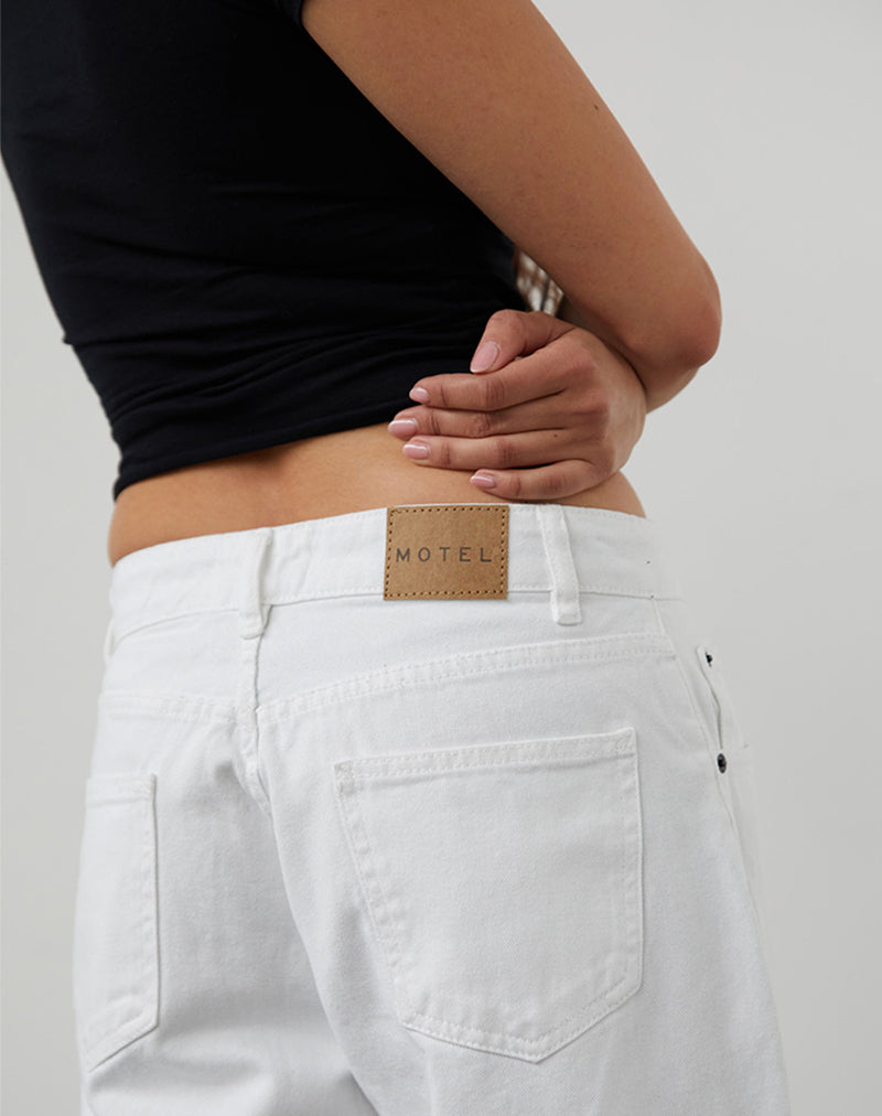 Image de Jeans Roomy à taille basse en True White