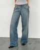 Image de Jeans Roomy à taille basse en Vintage Bleach