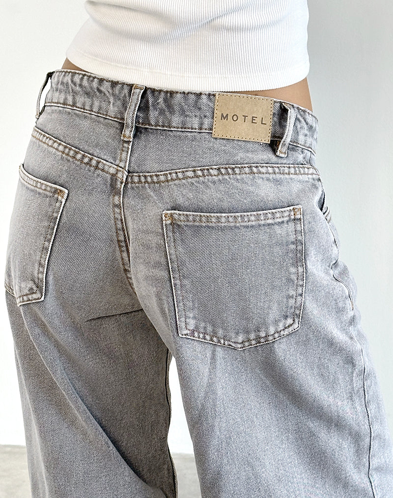 Image de Roomy Extra Wide Low Rise Jeans in Grey Wash