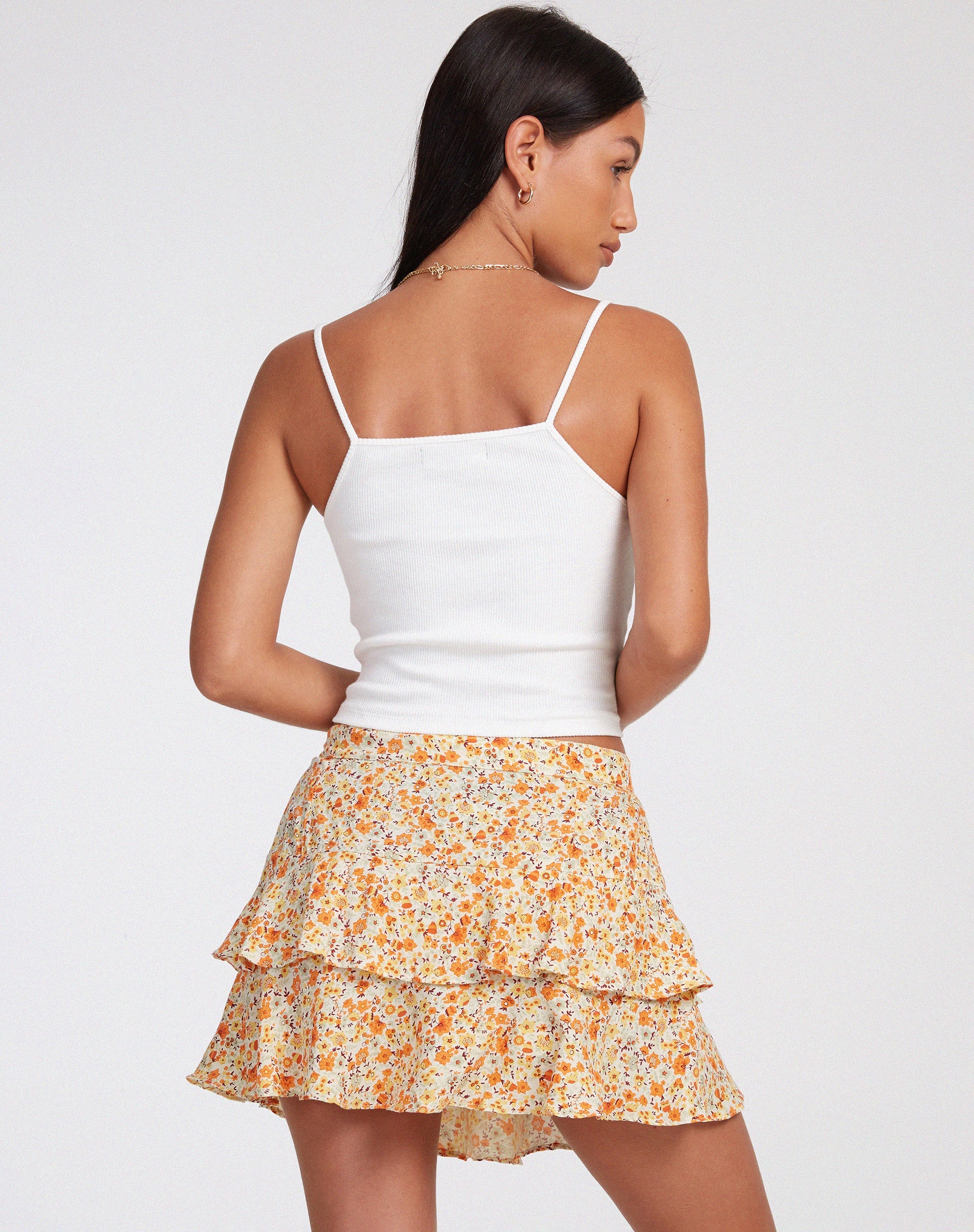 image de Minijupe Lowisa, Ditsy Tangerine