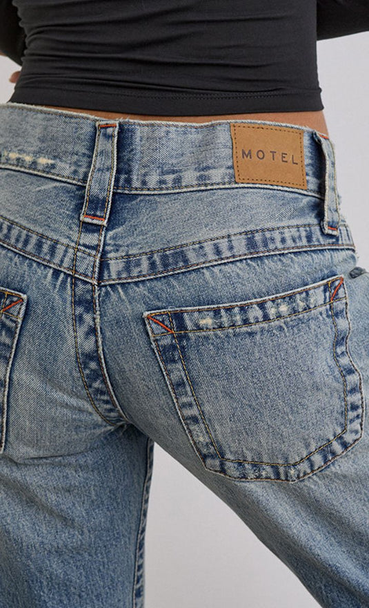 Ripped Low Rise Twisted Seam (couture torsadée)