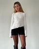 Image de Lucca Ripple Top Jacquard White