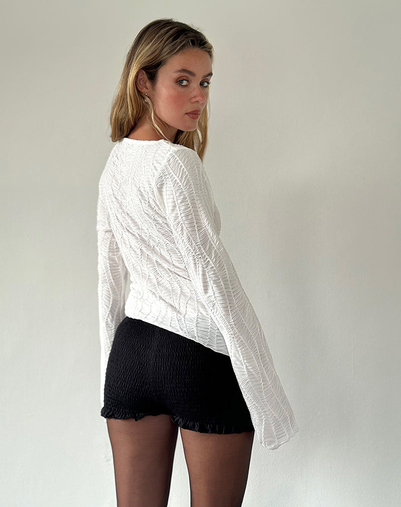 Image de Lucca Ripple Top Jacquard White