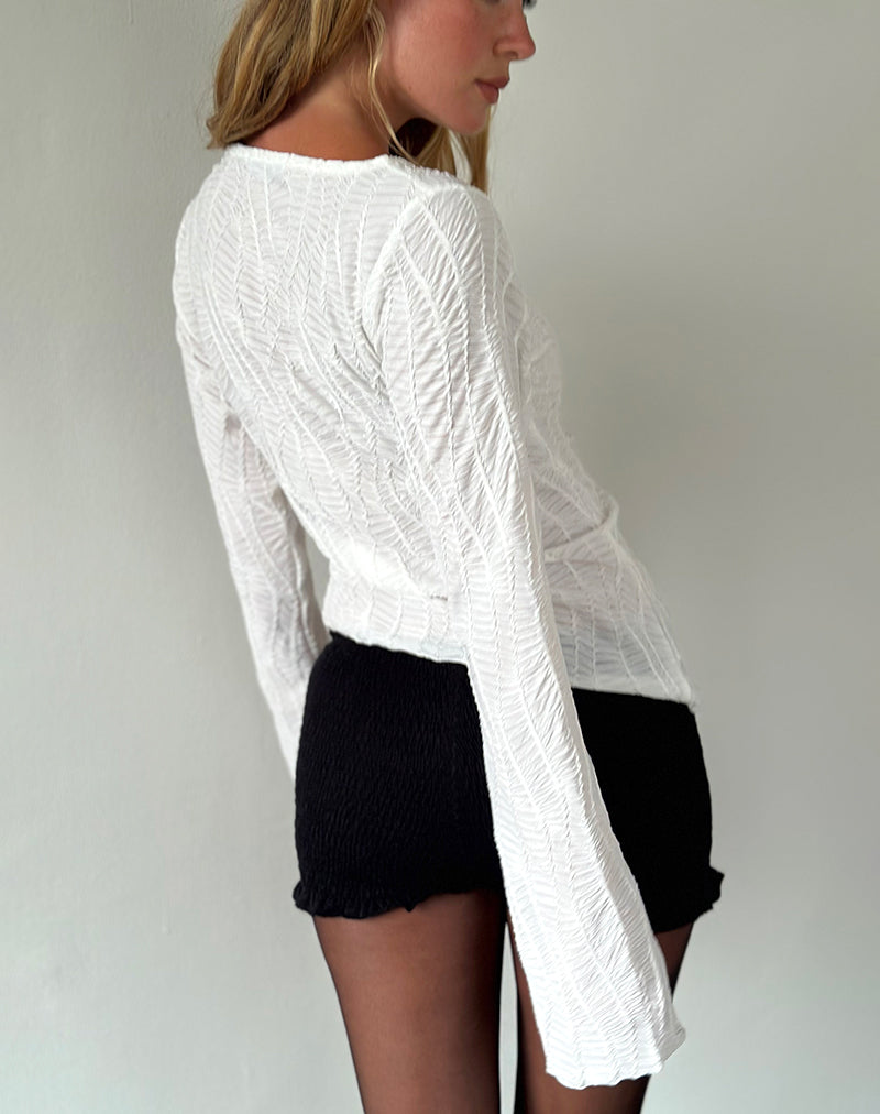 Image de Lucca Ripple Top Jacquard White