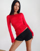 Image de Lucca Long Sleeve Top in Slinky Lace Red