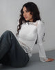 Image de Lucca Long Sleeve Top in Lace White