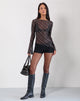 Image de Lucerne Top In Irregular Stripe Grey And Black