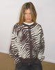 Image de Luceta Cardigan tricoté en animal sauvage