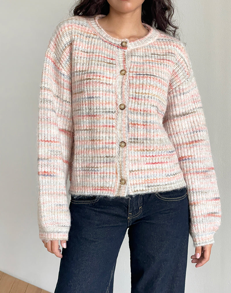 Caraco Luciana en tricot brossé multicolore