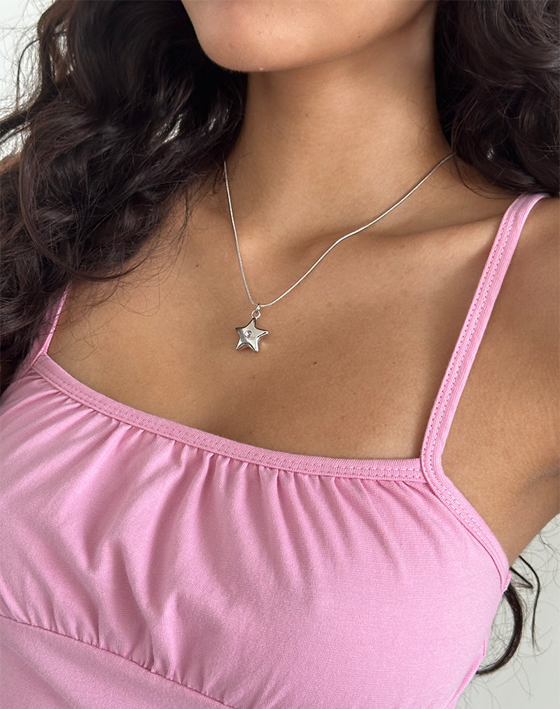 Collier Luna Étoile rose