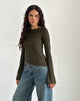 Image de Lunica Top in Tissue Jersey Olive