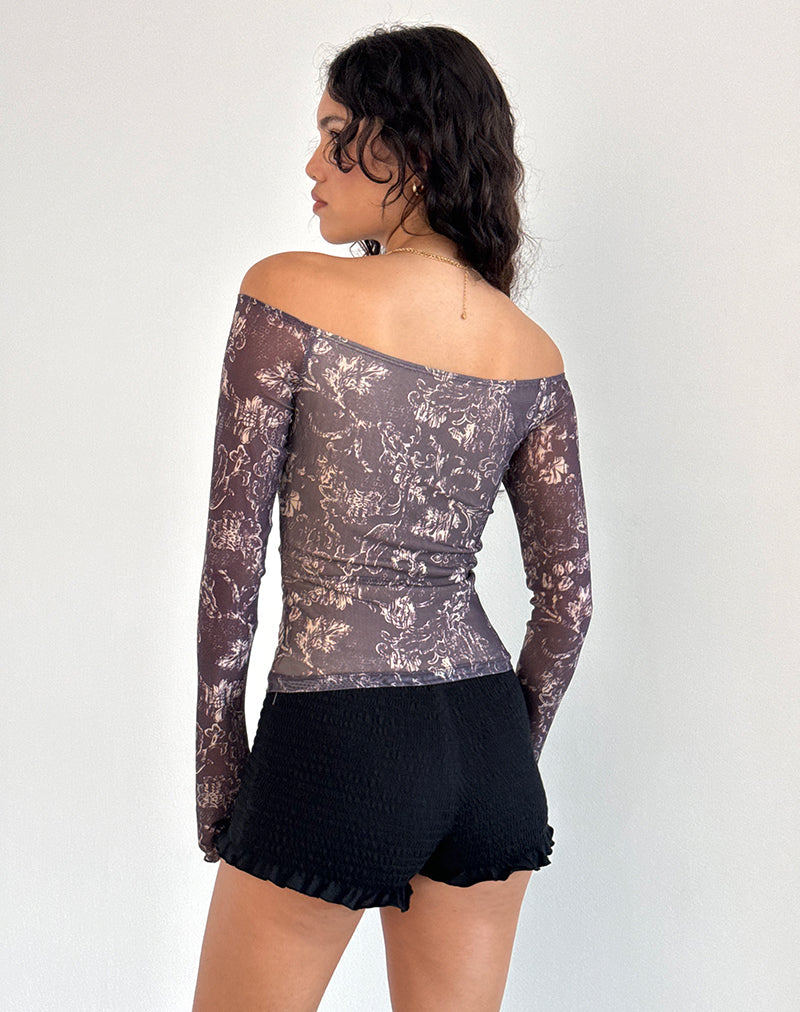 Image de Lutana Top in Batik Botanical Brown