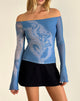 Image de Lutana Top in Lumen Mesh Blue