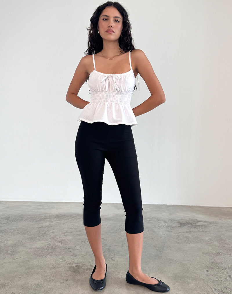 Image de Lyncia Tie Front Cami Top in Off White