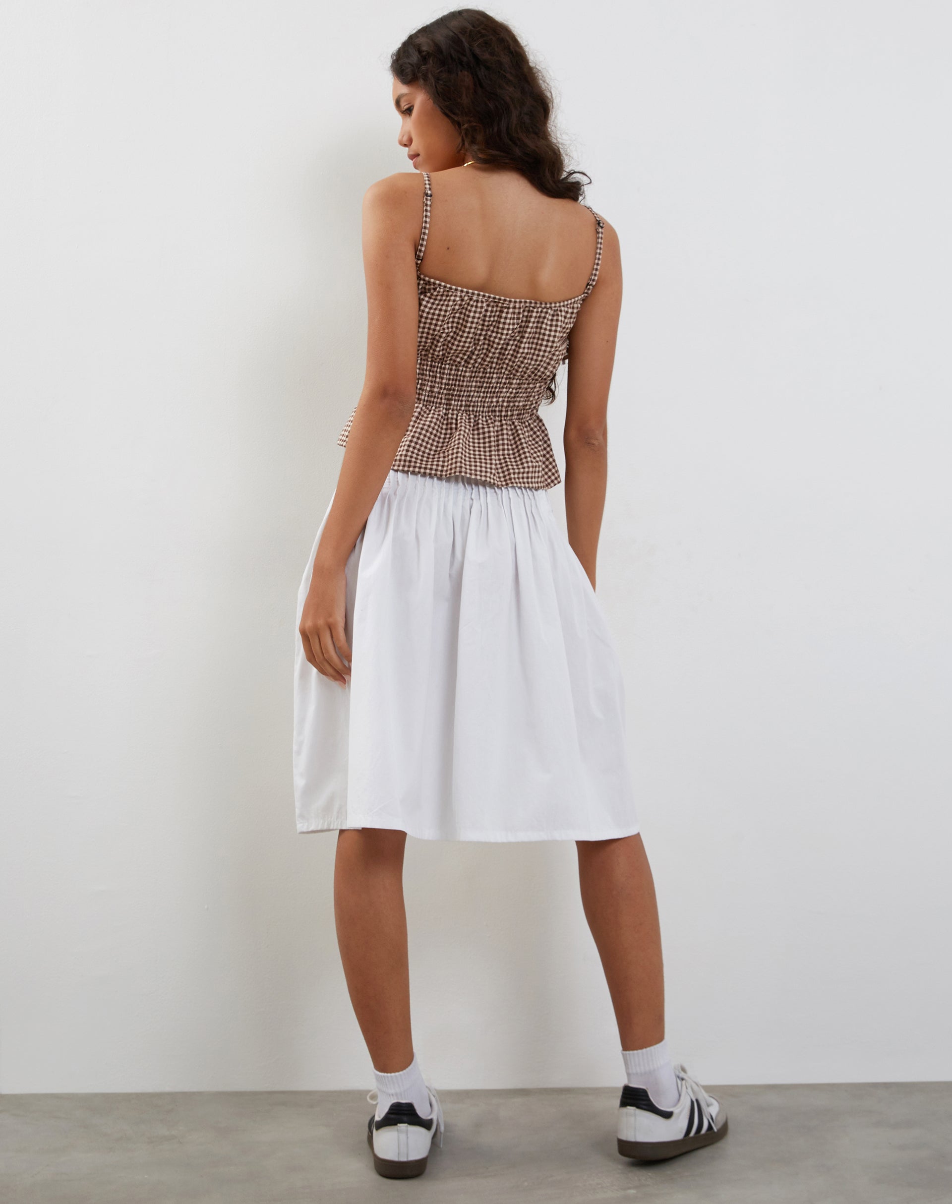 Image de Lyncia Tie Front Cami Top in Mini Gingham