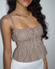 Image de Lyncia Tie Front Cami Top in Mini Gingham