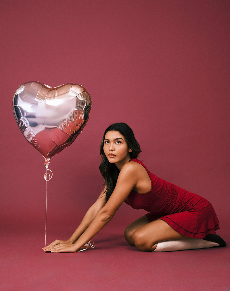 Mini robe Lanai en jersey de rayonne Adrenaline Red