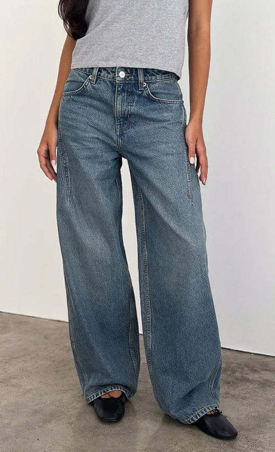 Bas avec coutures, ample