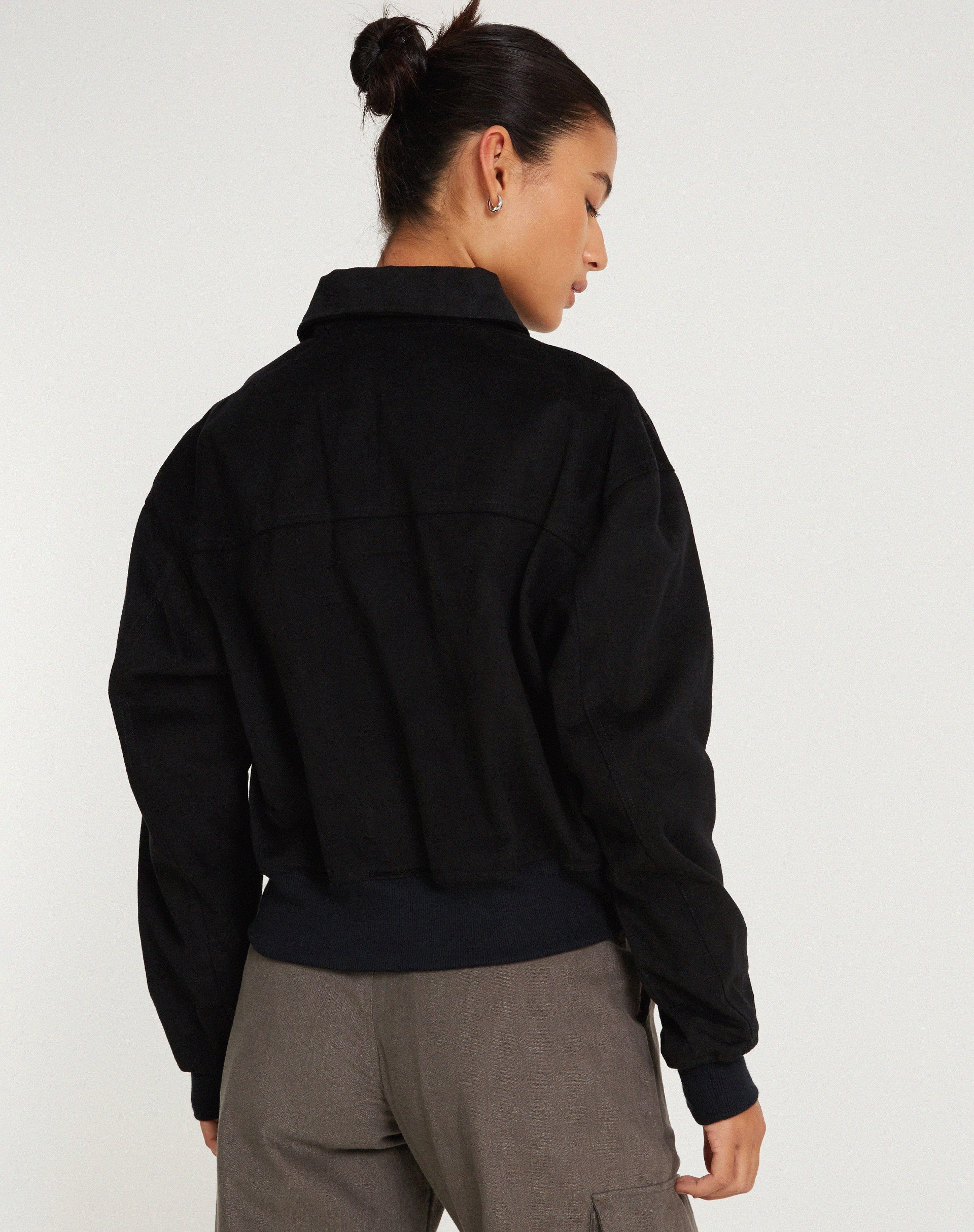 image de MA2 Jacket in Twill Suede Black