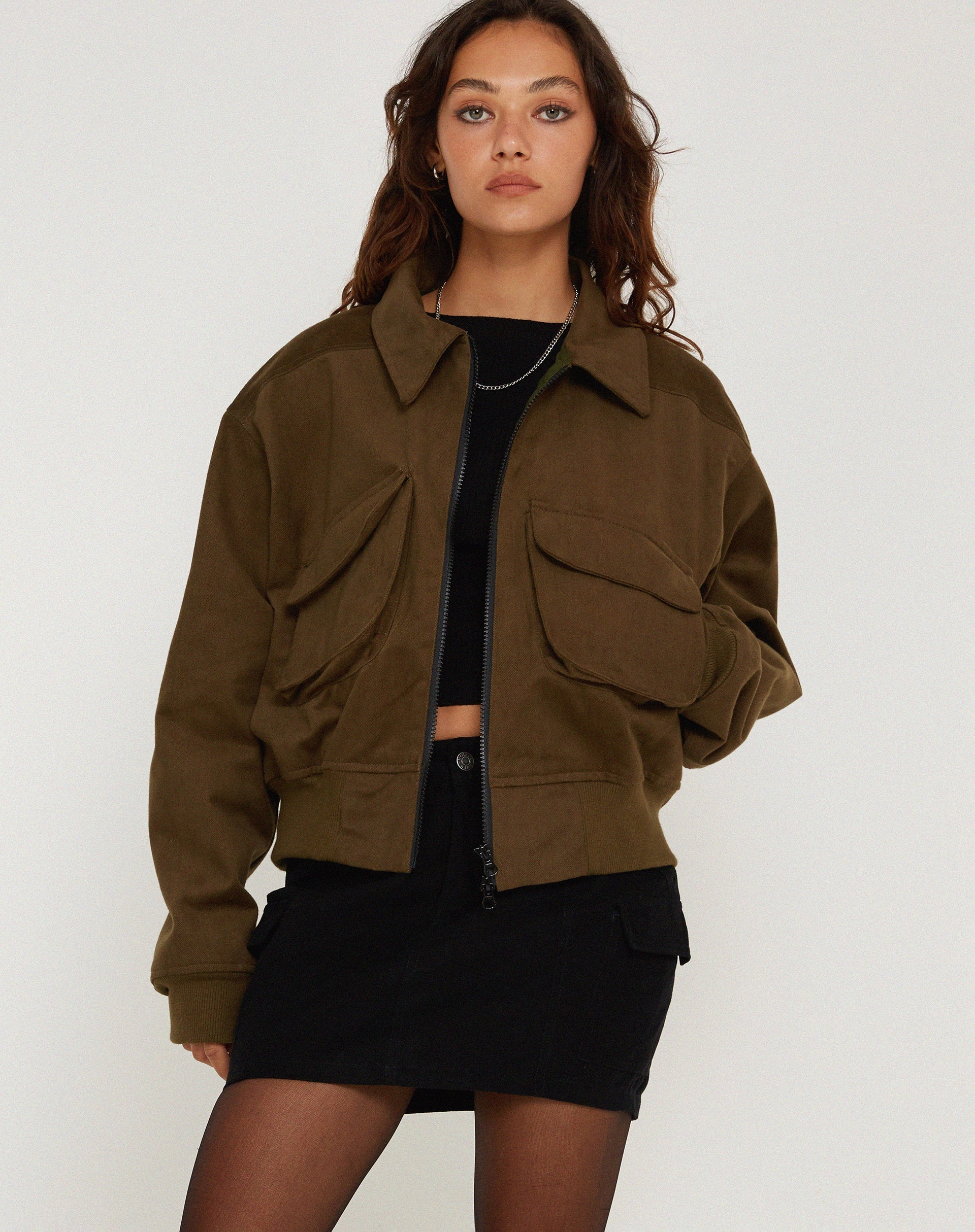 image de MA2 Jacket in Twill Suede Khaki