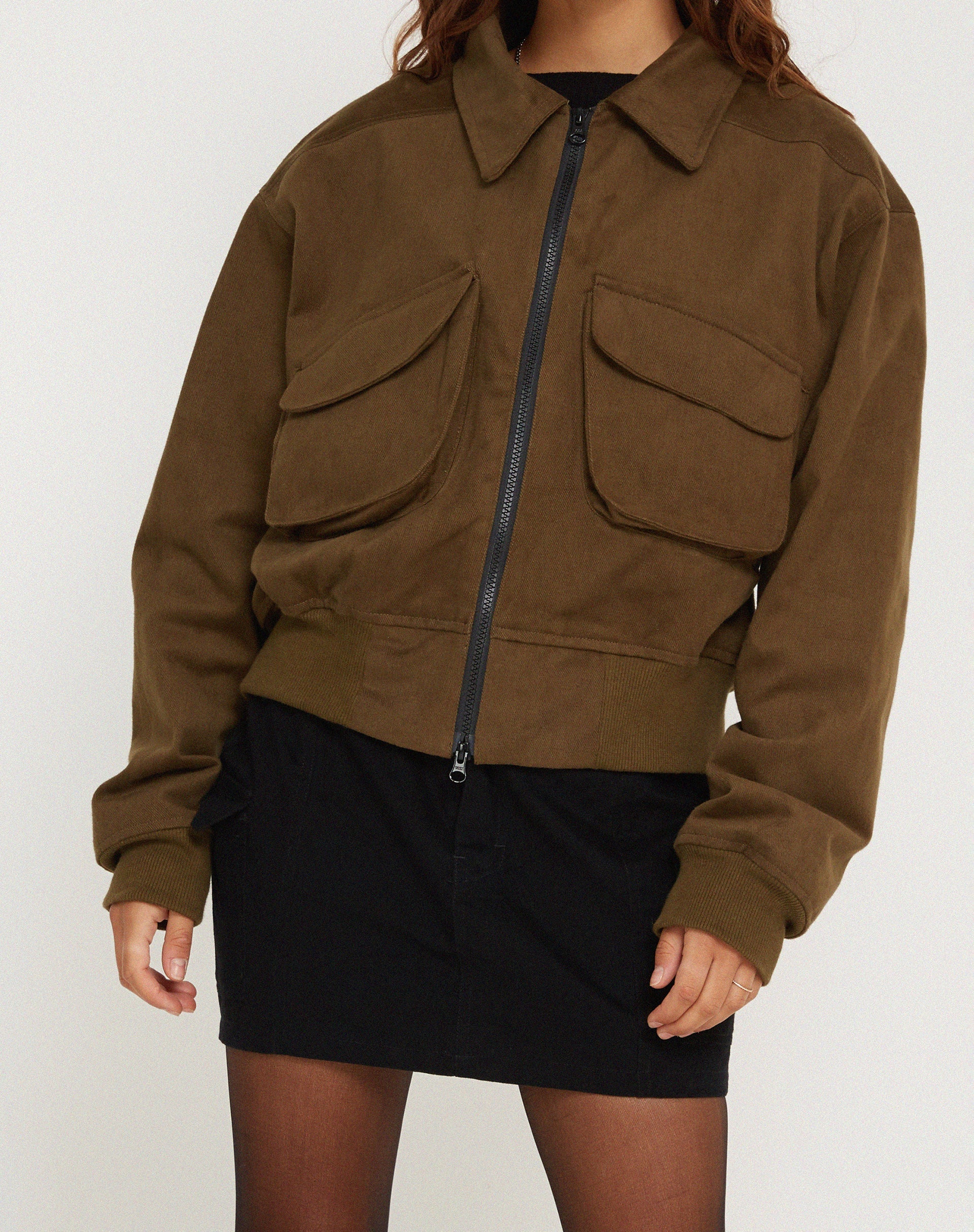 image de MA2 Jacket in Twill Suede Khaki