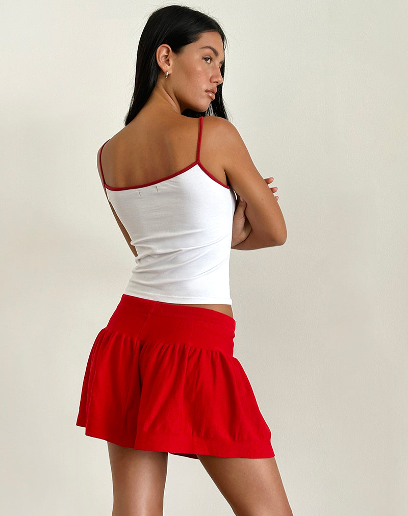 image de Mini jupe Maddy en tricot rouge