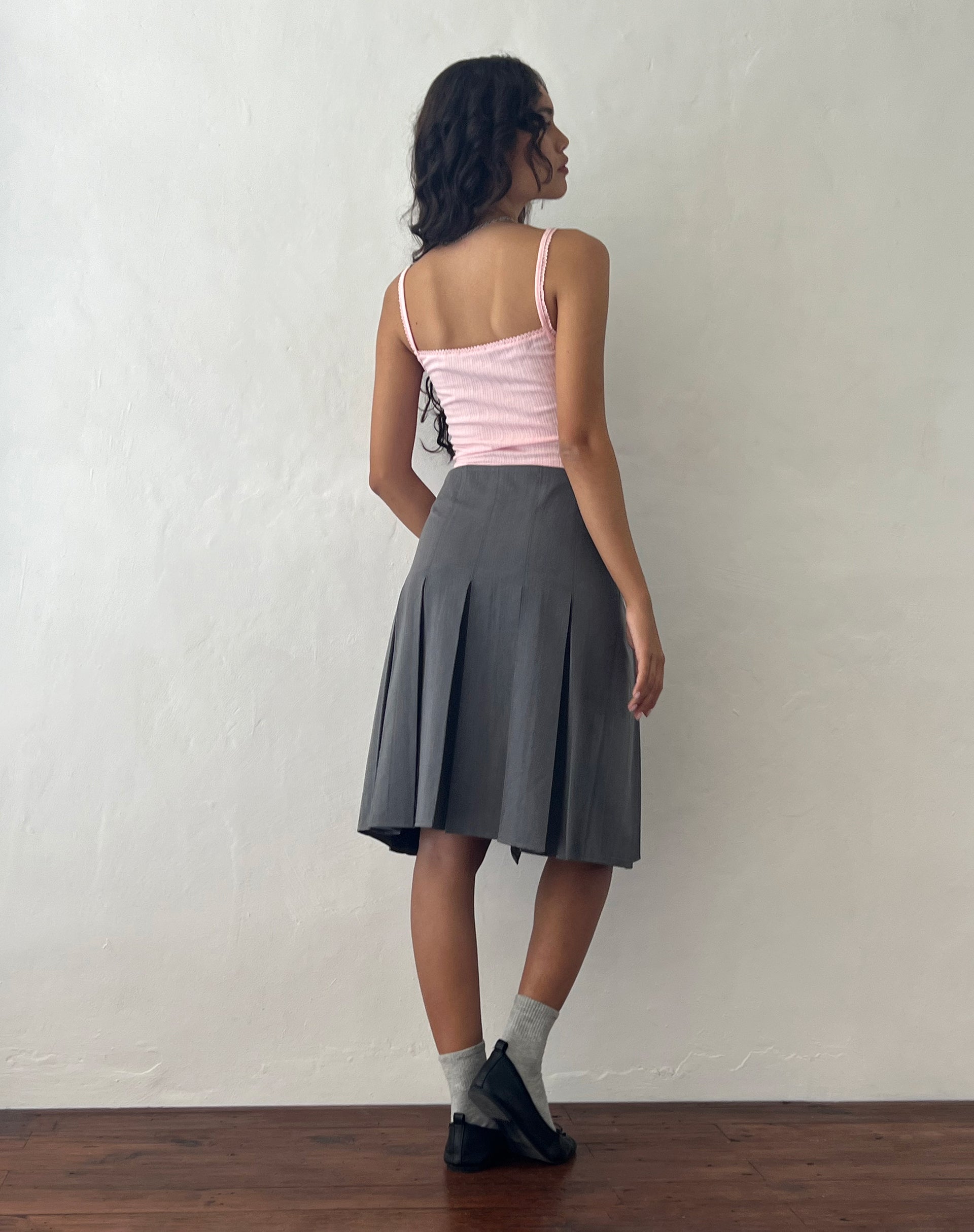 Image de Jupe midi plissée Madelyn, anthracite Tailoring