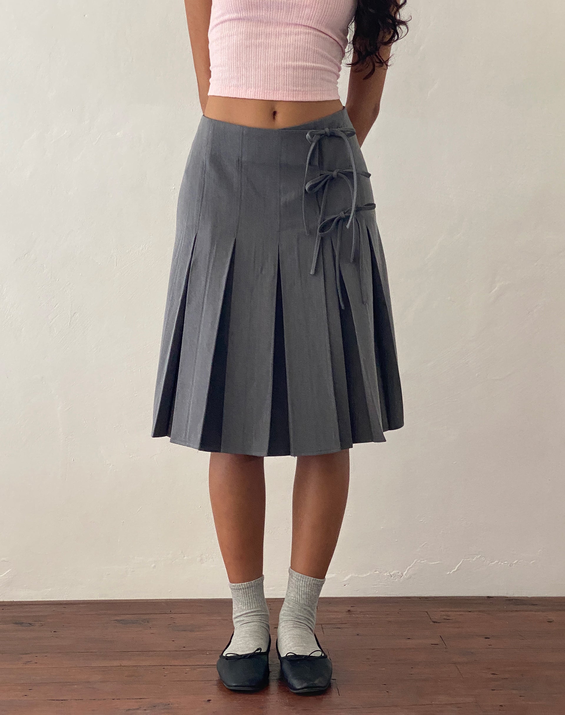 Image de Jupe midi plissée Madelyn, anthracite Tailoring
