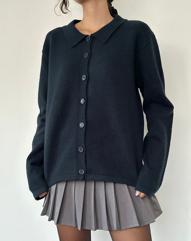 Cardigan Madera en marine foncée