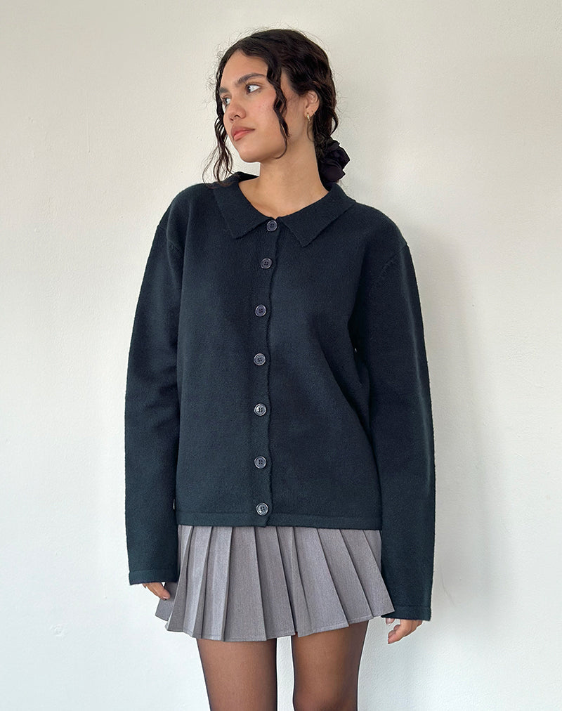 Cardigan Madera en marine foncée
