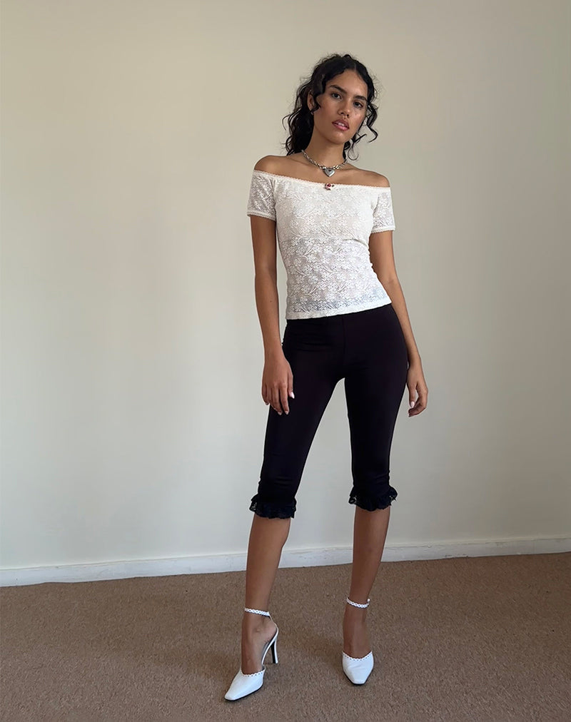 Image de Mageina Bardot Top in Lace Ivory