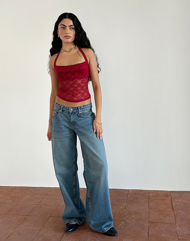 TOP Halter EXPRESS Rouge Noir Blanc - Taille XS - Neuf Sans étiquettes - Débardeur Femme