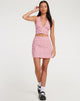 Image de Mini jupe Pelmo, Apple Check Blush Red