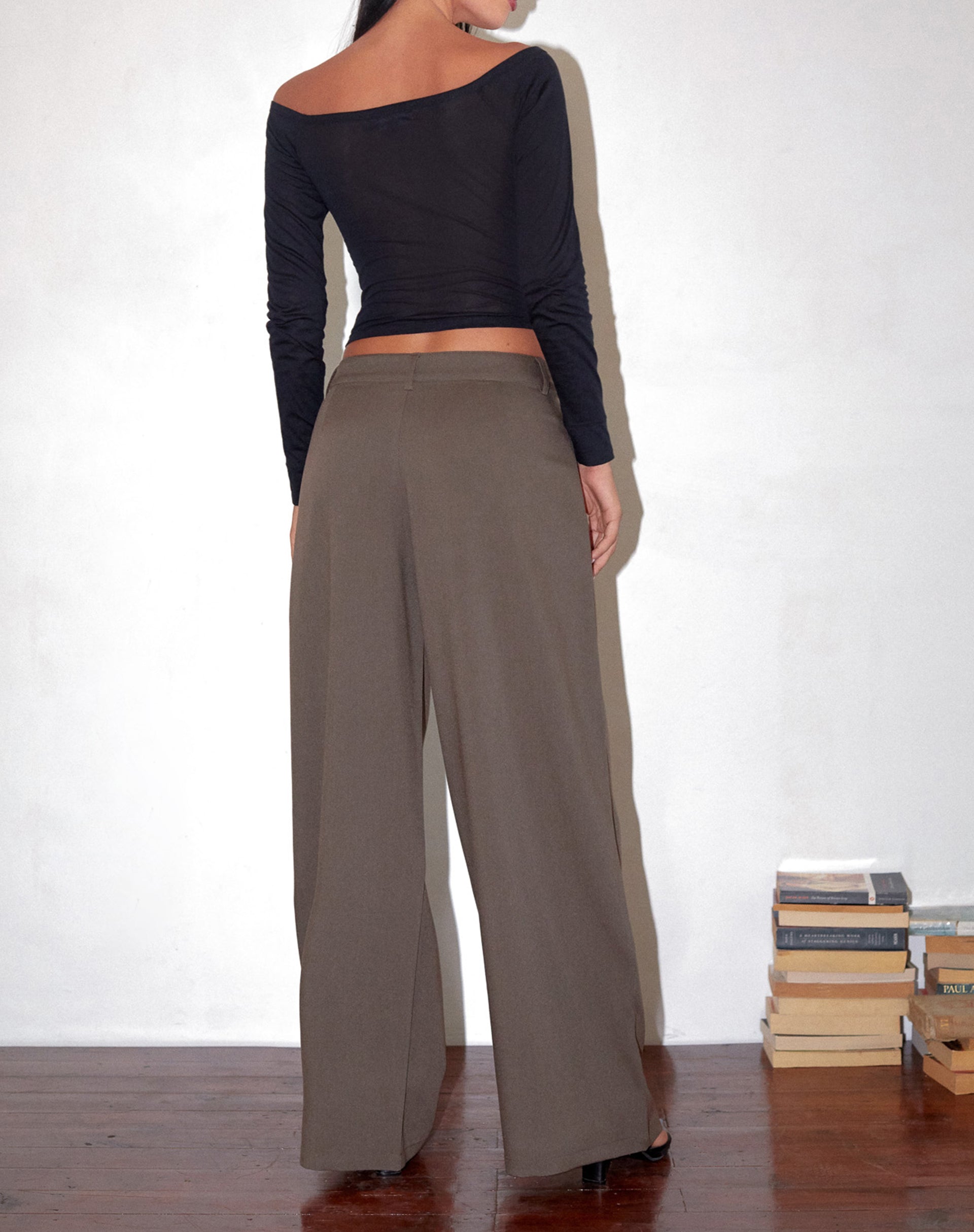 Image de Salisu Wide Leg Trouser in Tailoring Taupe